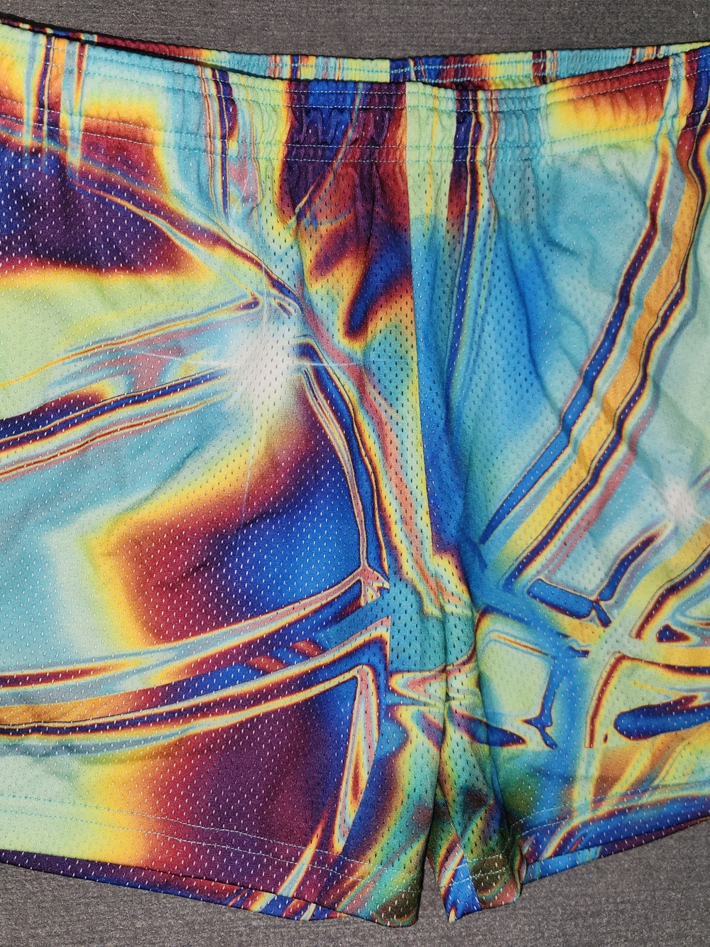 Iridescent Active Shorts in Blue/Yellow/Purple #343